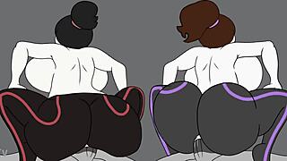 Milf's BIG ASS takes FAMILY monster cock ANAL training