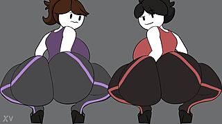 Milf's BIG ASS takes FAMILY monster cock ANAL training