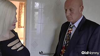 British blonde MILF Maggie Moon rides Sam Bourne in hardcore doggystyle