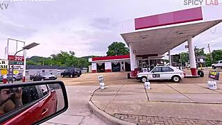 Busty exhibitionist milf fucked hard outdoors on abandoned bridge