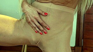 Pantyhose milf's tight curves tempt your cock worship