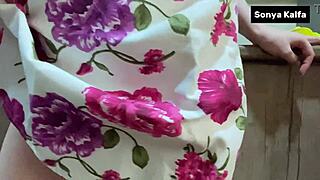 Big ass mommy bends over kitchen counter for homemade doggystyle fuck