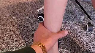 Naughty Secretary Submits In Lingerie To Boss Domination