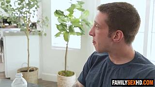 Stepmom Deepthroats Handjobs Stepsons Cock Hardcore Fuck