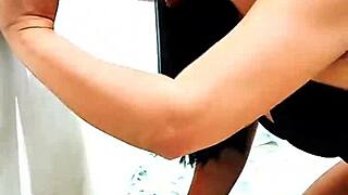 sexy white stepdaughter sucks black stepdad's huge cock on halloween