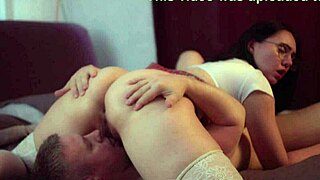 Young Lewd Boy Licks Juicy Milf Pussy to Real Orgasm Explosion