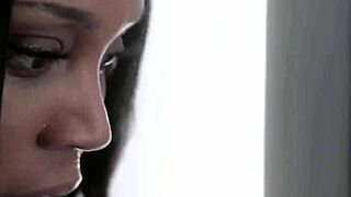 Curvy ebony spider-woman threesome devours neighbor cock