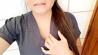 Sexy Mature Latina Cleans Office Then Films Homemade Pussy Fucking