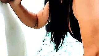 sexy white stepdaughter sucks black stepdad's huge cock on halloween