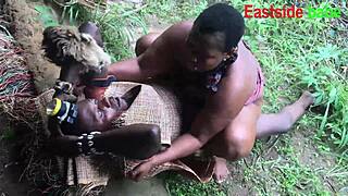 african forest queen teases hunter's outdoor pounding temptation