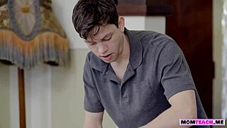 Why does busty stepmom let stepson massage then fuck her deep?