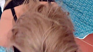 perfect milf nails insane deepthroat blowjob with creampie gag