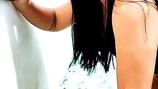 sexy white stepdaughter sucks black stepdad's huge cock on halloween