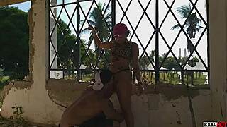 KSAL HOT INVADES ABANDONED HOUSE FUCKS BIG COCK ON PORCH AND KITCHEN!