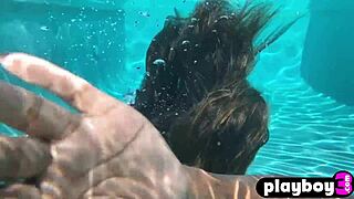 Hot Black Babe Ana Foxxx Poses Poolside Masturbation