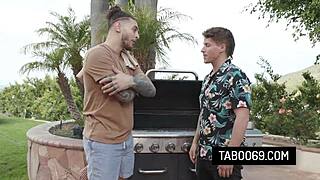 whoa stepfamily bbq turns anal threesome lexi lore