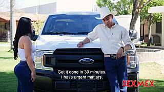 Sexmex Elizabeth Marquez Sucks Boss Cock Outdoors?