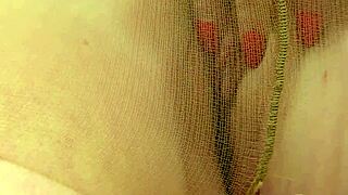 Busty British Milf Posh Sophia Masturbates in Nylons