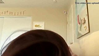 Sexy 18-year-old girlfriend teases big tits up close in ASMR