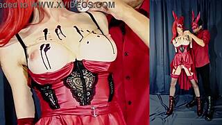 halloween vid pt1 hot wax dripping on milf tits