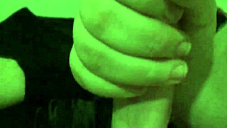 Chubby wife hairy pussy pov handjob cumshot slow motion