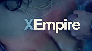 Sophia Locke strips slow before brutal redhead pounding