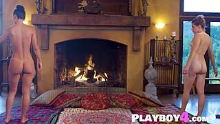 Hey, check these two big ass babes doing yoga striptease