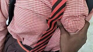 Desi schoolgirl's tight pussy wrecked dirty talk hindi cumshot!