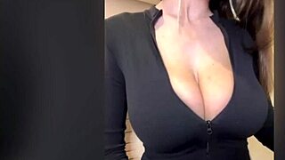 busty stepmom flashes natural tits outdoors