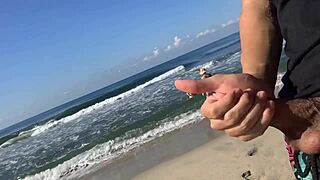 i whip out cock on public beach score double hotties