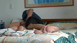 oh god at the beach friend's stepson tongues my ass while i flash my huge hairy pussy