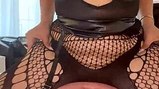 Think sheer pantyhose hides this latina milf's hotel destruction?