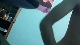 couple's latina milf teases thong on webcam