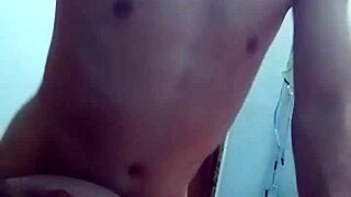 couple's latina milf teases thong on webcam