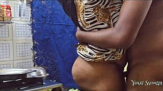 part 2 horny stepmom's big ass tits bent over doggystyle kitchen pounding by stepson pov