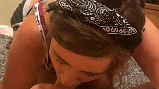  Hooker Deepthroats Balls Then Sucks Cum Off Customer's Dick!