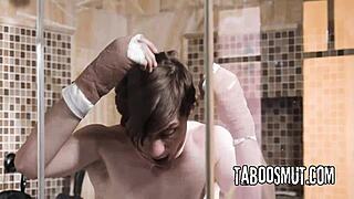 femdom stepmom dominates clumsy stepson cock ride