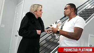 mature blonde dee williams bounces on rome majors' huge chocolate cock with big tits