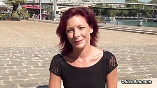 Redhead milf lingerie fucked hard on vacation