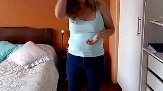 i couldn't resist cumming on stepmom's beautiful tits she craved fucking