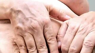 Horny Granny Opens Wet Pussy Orgasm