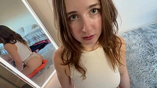 Curious Stepdaughter Tries Daddy's Cock Deepthroat Ride!