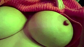 Italian milf Artemisia bounces juicy big natural tits nipples close