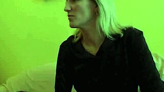 blonde milf in sexy stockings fingered hard then fucked deep