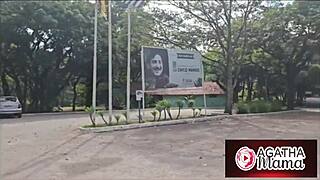 Agatha mama's walk turns outdoor anal libertine creampie