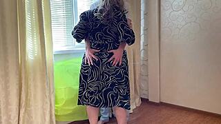 Old Big Ass Stepmom Sucks Then Begs For Anal!