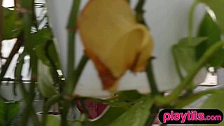 redhead russian milf shows off perky tits and petite curves