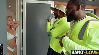 sunbathing milf andie anderson seduces gardeners into taboo threesome facial cumshot?