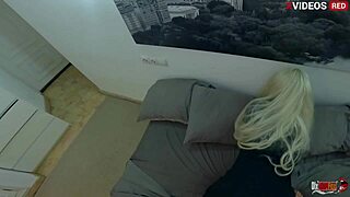 stepmom's hand stuck in bed! i pound her gaping holes and creampie her asshole!