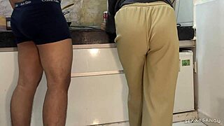 what if stepmom's juicy ass tempts you while hubby's away for rough kitchen pounding